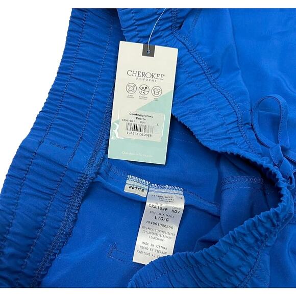 NWT! CHEROKEE CKA184 Mid Rise Tapered Leg Drawstring Scrub Pants  L/Petite - Picture 7 of 7